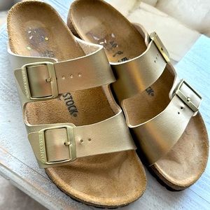 Never worn gold Birkenstock size 40
